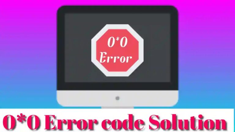 0x0 0x0 ERROR Code